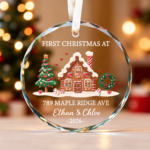 Personalized New Home Ornament, Couple Keepsake Gift
