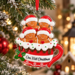 Gingerbread Family Holiday Ornament 2026, Sweet Christmas Keepsake Gift - Image 2
