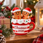 Gingerbread Couple Christmas Ornament 2026, Couples Keepsake, Holiday Tree Decoration - Image 3