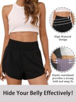 2.5" High Waisted Running Shorts for Women - Comfy Athletic Workout Gym Shorts with Phone Pocket, Quick Dry Lightweight Sporty Shorts - Image 3