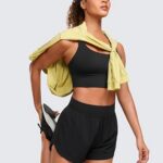 YOGA High Waisted Split Running Shorts 3" for Women - Mesh Liner Quick Dry Lightweight Athletic Workout Gym Shorts, High Waisted Running Shorts