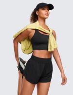 YOGA High Waisted Split Running Shorts 3" for Women - Mesh Liner Quick Dry Lightweight Athletic Workout Gym Shorts, High Waisted Running Shorts