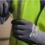 MaxiFlex 34-874 Ultimate Work Gloves - Breathable Nitrile Palm Coated Mechanics Gloves, Durable Non-Slip Safety Grip Gloves for Mechanics Construction Warehouse, Lightweight Foam Nitrile Work Gloves Black - Image 6