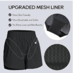 YOGA High Waisted Split Running Shorts 3" for Women - Mesh Liner Quick Dry Lightweight Athletic Workout Gym Shorts, High Waisted Running Shorts - Image 4