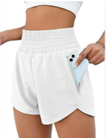 2.5" High Waisted Running Shorts for Women - Comfy Athletic Workout Gym Shorts with Phone Pocket, Quick Dry Lightweight Sporty Shorts - Image 5