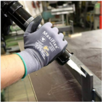 MaxiFlex 34-874 Ultimate Work Gloves - Breathable Nitrile Palm Coated Mechanics Gloves, Durable Non-Slip Safety Grip Gloves for Mechanics Construction Warehouse, Lightweight Foam Nitrile Work Gloves Black - Image 4