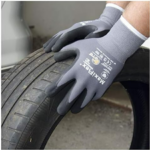 MaxiFlex 34-874 Ultimate Work Gloves - Breathable Nitrile Palm Coated Mechanics Gloves, Durable Non-Slip Safety Grip Gloves for Mechanics Construction Warehouse, Lightweight Foam Nitrile Work Gloves Black - Image 5