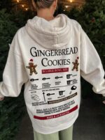 Christmas Gingerbread Cookies Recipe Hoodie, Christmas Cookie Hoodie - Image 3