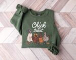 Halloween Chick or Treat Sweatshirt, Halloween Chicken Sweatshirt - Image 4