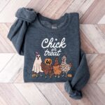 Halloween Chick or Treat Sweatshirt, Halloween Chicken Sweatshirt