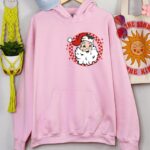 Vintage Santa Hoodie, Merry Christmas Holiday Party Hoodies - Image 6