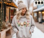 Christmas Coffee Hoodie, Retro Christmas Hoodie