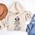Dalmatian Christmas Hoodie, Christmas Dog Hoodie - Image 5