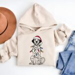 Dalmatian Christmas Hoodie, Christmas Dog Hoodie