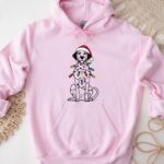 Dalmatian Christmas Hoodie, Christmas Dog Hoodie - Image 3