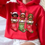 Dachshund Christmas Hoodie, Dog Lover Holiday Sweatshirt - Image 4