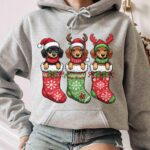Dachshund Christmas Hoodie, Dog Lover Holiday Sweatshirt - Image 3