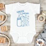 Funny Greek Baby Bodysuit Greek Food Goals Greek Baby Shower Gift Bodysuit - Image 6
