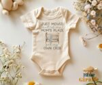 Moved out of my Mom's Place Got My Own Crib Baby Onesie, Funny Newborn Baby Bodysuit - Image 3