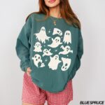 Halloween Ghost Sweatshirt, Ghost Collage Shirt, Halloween Sweatshirt, Comfort Colors Sweatshirt - Image 5