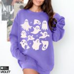 Halloween Ghost Sweatshirt, Ghost Collage Shirt, Halloween Sweatshirt, Comfort Colors Sweatshirt - Image 4