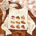 Thanksgiving Sweatshirt, Pumpkin Pie Sweatshirt, Just Here for the Pie Shirt, Holiday Sweatshirt - Image 4