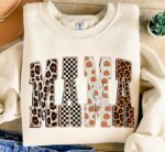 Fall Mama Sweatshirt, Fall Mama Coquette Shirt, Cute Fall Gifts For Mom, Thanksgiving Mama Shirt - Image 5