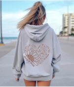 y2k sunflower hoodie, fall crewneck, pumpkin aesthetic - Image 6