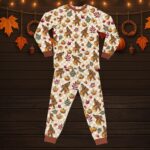 Thanksgiving Bigfoot Family Pajamas Set, Cozy Fall Harvest Pajamas with Pumpkin & Turkey