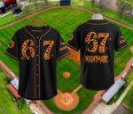 Halloween 6 7 Baseball Jersey, Funny Halloween Matching Spooky Jersey Shirt - Image 3