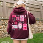 Preppy Christmas Hoodie, Merry Christmas Hoodie - Image 2