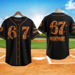 Halloween 6 7 Baseball Jersey, Funny Halloween Matching Spooky Jersey Shirt