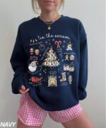 Tis the Season Christmas Sweatshirt, Retro Holiday Shirt, Christmas Tree Shirt, Santa Sweatshirt - Image 2