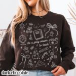 Teacher Christmas Sweatshirt Preschool Teach Sweater Kindergarten 1st Grade Holiday Season - Image 3