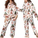 Santa & Reindeer Christmas Pajamas for Women, Festive Holiday Sleepwear - Image 5