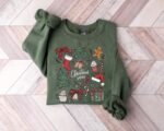 Retro Christmas Vibes Sweatshirt, Women's Christmas Shirt, Holiday Sweater - Image 4
