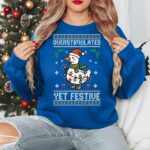 Overstimulated Yet Festive Christmas Sweatshirt, Christmas Funny Goose Ugly Sweater - Image 3
