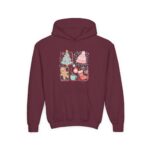 Coquette Christmas Youth Hoodie, Gingerbread Cottagecore Sweatshirt - Image 2
