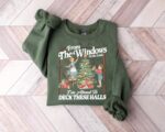 Funny Christmas Sweatshirt, From The Windows To The Walls I'm About To Deck These Halls Tee - Image 4