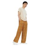 Thanksgiving themed All-over print unisex wide-leg pants pajamas
