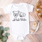 New Best Friend Onesie, Protected By Dog Onesie