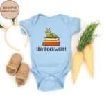 Tiny Bookworm Baby Onesie, Funny Bug Bodysuit, Baby Shower Gift - Image 3