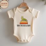 Tiny Bookworm Baby Onesie, Funny Bug Bodysuit, Baby Shower Gift - Image 4