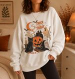 Halloween Trick or Treat Sweatshirt 90s Vintage Spooky Season Crewneck