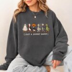 Halloween Goose Sweatshirt, Comfort Colors Just a Spooky Goose Crewneck, Funny Halloween Top - Image 3