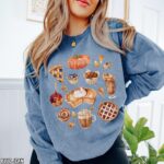 Thanksgiving Pie Sweatshirt, Comfort Colors Sweatshirt - Image 6