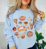 Thanksgiving Pie Sweatshirt, Comfort Colors Sweatshirt - Image 3