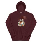 Hello Fall Hoodie, Patchwork Pumpkin Graphic Sweatshirt, Cute Autumn Hoodie for Women Men - Image 5