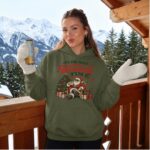 Vintage Santa Christmas Hoodie, Retro Santa Claus Holiday Hoodie - Image 4