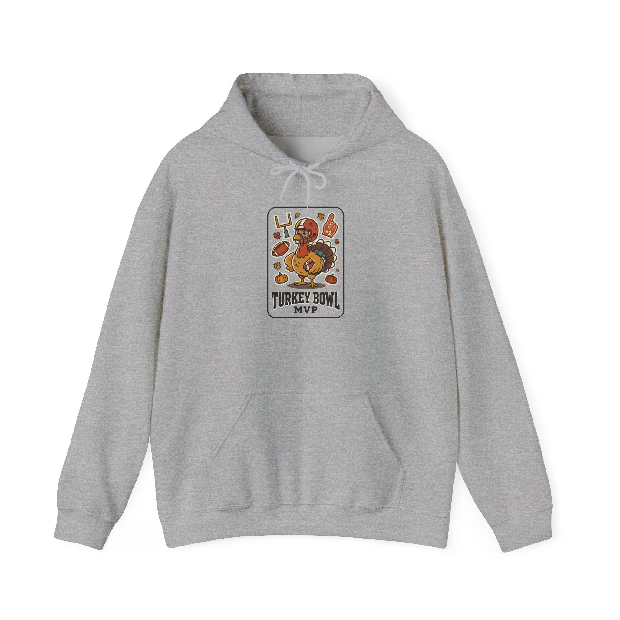 il_fullxfull.8469670646_392e Turkey Bowl Graphic Hoodie, Thanksgiving, Fall Foliage, Pumpkin Pie - Image 1